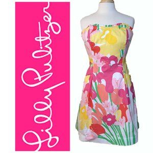 LILLY PULITZER Strapless Blossom Dress Lavish Lily